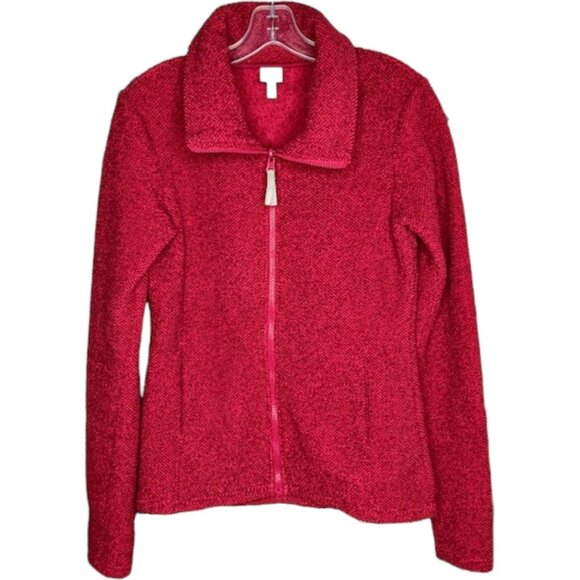 Bench Okehampton Textured Fleece Jacket - Raspberry - S - Picture 3 of 11
